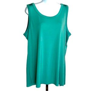 Alfani Blue Green Sleeveless Top XL NWOT